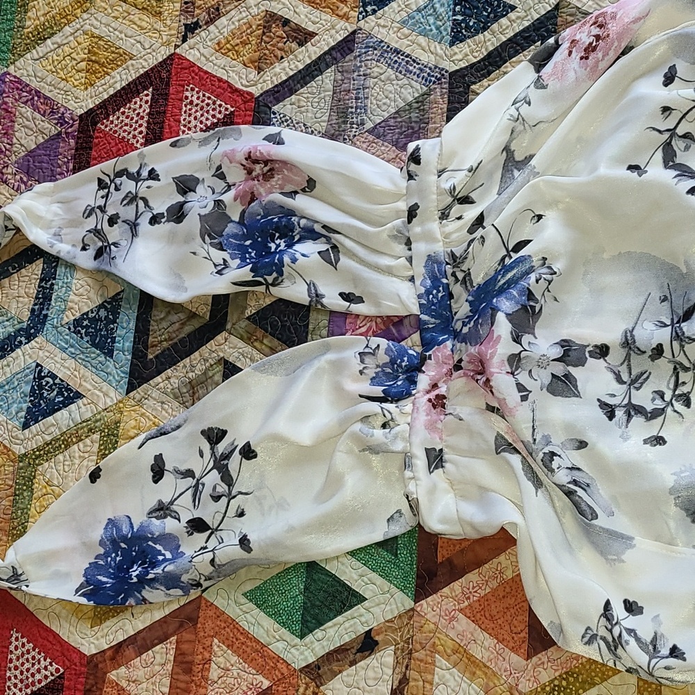 Fashion Nova White Colorful Floral Halter Neck Maxi Garden Party Summer Dress